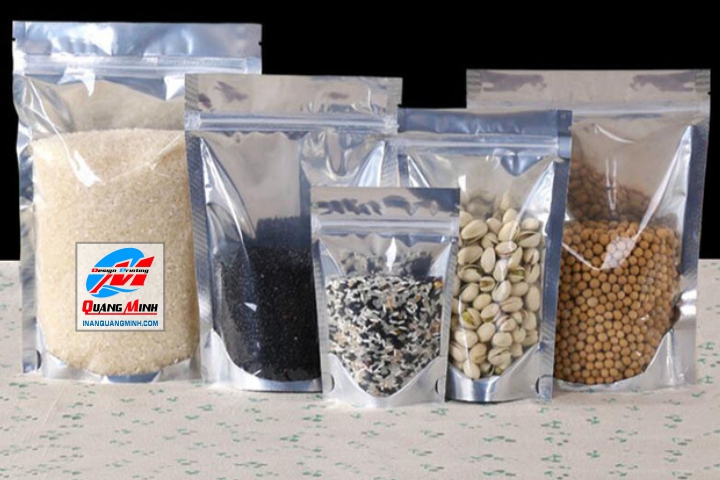 In túi zipper 2 mặt bạc