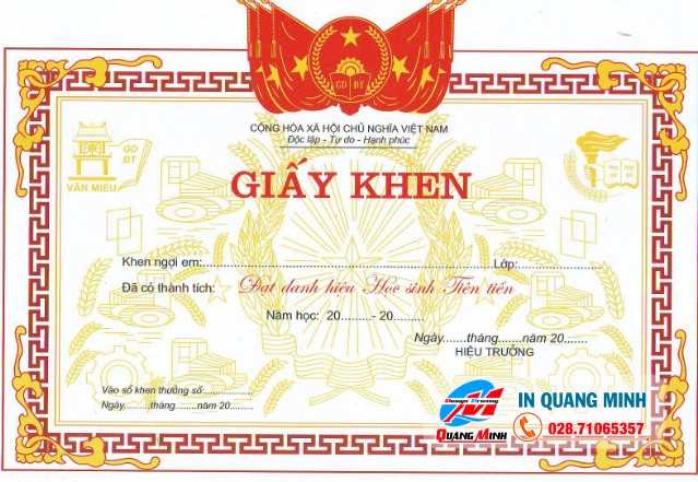 Giấy Khen Học Sinh