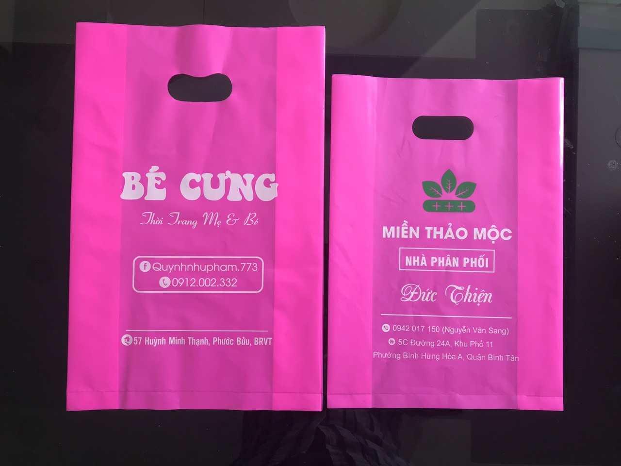 In Túi PE Quai Hột Xoài