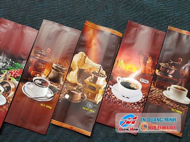 In Túi Cà Phê Phôi In Sẵn Hình