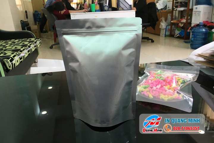In Túi Zipper Đáy Đứng 1 mặt trong